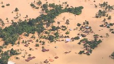 Đập thủy điện Xe Pian-Xe Namnoy bị vỡ gây ngập lụt ở ở tỉnh Attapeu, đông nam Lào. 