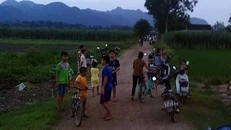 Cánh đồng nơi em Nh. bị sét đánh (ảnh L.G)