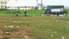 Sân bóng nơi xảy ra sự việc.