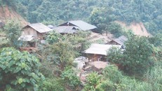 Các hộ dân bản Pù Đứa, xã Quang Chiểu (Mường Lát) sống cheo leo trên triền đồi. 