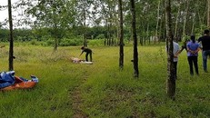 Nơi phát hiện thi thể nạn nhân.