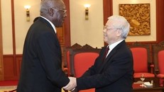 Tổng Bí thư Nguyễn Phú Trọng tiếp ông Salvado Valdés Mesa, Ủy viên Bộ Chính trị, Phó Chủ tịch thứ nhất Hội đồng Nhà nước và Hội đồng Bộ trưởng Cộng hòa Cuba