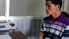 Đối tượng Phan Cảnh Chính tại cơ quan công an.