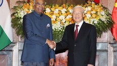 Tổng Bí thư, Chủ tịch nước Nguyễn Phú Trọng chủ trì Lễ đón chính thức Tổng thống Cộng hòa Ấn Độ Ram Nath Kovind và Phu nhân