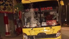 Chiếc xe khách gây tai nạn.