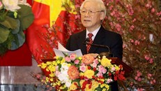 Tổng Bí thư, Chủ tịch nước Nguyễn Phú Trọng chúc Tết các đồng chí lão thành cách mạng, lãnh đạo và nguyên lãnh đạo Đảng, Nhà nước, Mặt trận Tổ quốc Việt Nam, các bộ, ban, ngành và thành phố Hà Nội.