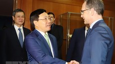 Phó Thủ tướng, Bộ trưởng Ngoại giao Phạm Bình Minh gặp, hội đàm với Bộ trưởng Ngoại giao CHLB Đức Heiko Maas.