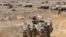 Binh sỹ Israel tham gia huấn luyện tại vùng chiếm đóng trên Cao nguyên Golan ngày 7/8/2018. (Nguồn: THX/TTXVN)