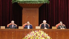 Tổng Bí thư, Chủ tịch nước Nguyễn Phú Trọng chủ trì và phát biểu bế mạc Hội nghị. Ảnh: Trí Dũng/TTXVN