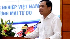 Bộ trưởng Bộ Nông nghiệp và Phát triển nông thôn Nguyễn Xuân Cường phát biểu. Ảnh: Vũ Sinh/TTXVN