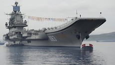 Tàu sân bay Đô đốc Kuznetsov của Nga. Ảnh: Sputnik
