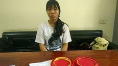 Lưu Thị Kim Anh tại cơ quan công an - Ảnh: Công an cung cấp