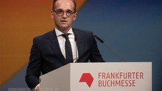 Ngoại trưởng Đức Heiko Maas phát biểu tại một sự kiện ở Frankfurt am Main ngày 16/10/2019