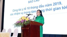 PGS.TS Nguyễn Thị Kim Tiến phát biểu tại hội nghị.