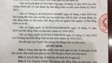  Quyết định Công nhận đạt tiêu chuẩn chức danh Giáo sư, Phó Giáo sư năm 2019.