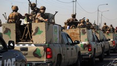 Binh sỹ Iraq tuần tra tại Baghdad ngày 15/10/2019. (Ảnh: AFP/ TTXVN)