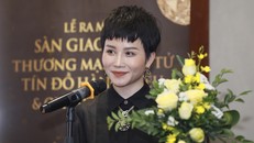 Bà Hoàng Song Hà - Công ty Cổ phần thương mại điện tử và truyền thông quảng cáo Pacific phát biểu tại buổi lễ ra mắt.