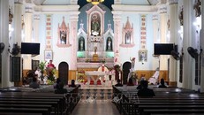 Quang cảnh Lễ Phục sinh 2020 ở Nhà thờ Hữu Bằng.