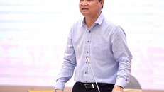 Thứ trưởng Công thương Đỗ Thắng Hải trả lời câu hỏi về giá thịt lợn trong họp báo Chính phủ ngày 5/5. 