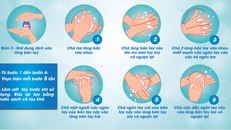 Quy trình rửa tay 6 bước của Bộ Y tế.