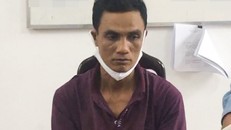 Nghi phạm Thạch Phi Rum tại cơ quan điều tra.