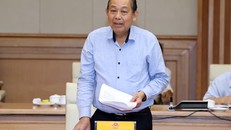 Phó Thủ tướng Thường trực Chính phủ Trương Hòa Bình phát biểu tại phiên họp - Ảnh: VGP/Lê Sơn