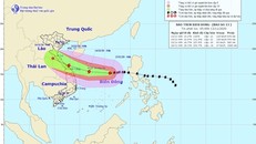 Bão số 13 gió giật cấp 15 đang tiến vào quần đảo Hoàng Sa. (Nguồn: TTDBKTTVQG)