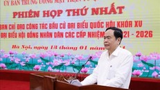 Chủ tịch Uỷ ban Trung ương MTTQ Việt Nam Trần Thanh Mẫn chủ trì cuộc họp.
