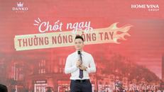 Chủ tịch HĐQT Lê Ngọc Thắng phát biểu trong sự kiện nội bộ Homevina Group