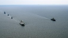 Các tàu tham gia cuộc tập trận. (Nguồn: mil.gov.ua).