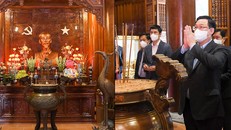 Chủ tịch Quốc hội Vương Đình Huệ dâng hương tại Khu di tích Quốc gia đặc biệt Kim Liên