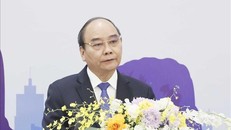 Chủ tịch nước Nguyễn Xuân Phúc phát biểu. 