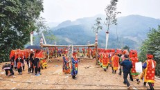 Lễ cấp sắc của người Dao Đỏ xã Mỏ Vàng, tỉnh Lào Cai tạo điểm nhấn du lịch hấp dẫn.