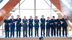 Thủ tướng Chính phủ Lê Minh Hưng và các Trưởng đoàn tham dự Phiên họp hẹp Hội nghị Cấp cao ASEAN lần thứ 48.