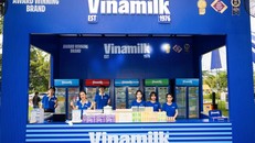 Không gian trải nghiệm với nhiều sản phẩm dinh dưỡng đa dạng của Vinamilk sẵn sàng chào đón các bé cùng các bậc phụ huynh tại Ngày hội “Phú Mỹ Hưng hướng về trẻ em”.