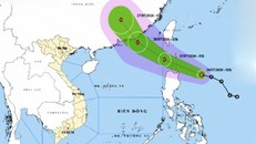 Vị trí và đường đi của áp thấp nhiệt đới. Ảnh: thoitietvietnam.gov.vn