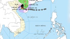 Vị trí và đường đi của bão số 4. Ảnh: thoitietvietnam.gov.vn