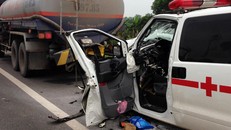 Hiện trường tai nạn. Ảnh: Vân Quỳnh