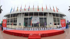 Quang cảnh Lễ thượng cờ Đại hội Thể thao Đông Nam Á lần thứ 31 (SEA Games 31). Ảnh: TTXVN