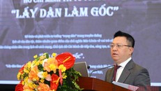 Đồng chí Lê Quốc Minh phát biểu tại lễ khai trương Trang thông tin. Ảnh: Nhân Dân