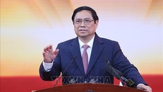 Thủ tướng Phạm Minh Chính phát biểu tại lễ kỷ niệm. Ảnh: TTXVN.