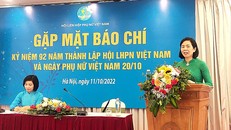 Phó Chủ tịch Trung ương Hội Liên hiệp phụ nữ Việt Nam Nguyễn Thị Minh Hương thông tin về các hoạt động kỷ niệm 92 năm Ngày thành lập Hội Liên hiệp phụ nữ Việt Nam và Ngày Phụ nữ Việt Nam 20-10.