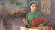 Minh họa nữ sĩ Hồ Xuân Hương.