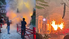 Hà Nội: Khống chế thành công ngọn lửa, không để cháy lan sang cầu Thê Húc