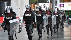 Cảnh sát được triển khai tại thủ đô Bangkok, Thái Lan. Ảnh (tư liệu) minh họa: AFP/TTXVN