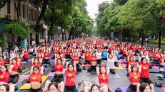 Sự kiện thu hút trên 1.000 yogis (người tập yoga) tham gia.