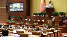 Đại tướng Tô Lâm, Bộ trưởng Bộ Công an phát biểu giải trình, làm rõ một số vấn đề đại biểu Quốc hội nêu. Ảnh: Doãn Tấn