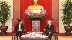 Tổng Bí thư Nguyễn Phú Trọng tiếp Thủ tướng Malaysia Anwar Ibrahim thăm chính thức Việt Nam. Ảnh: Trí Dũng