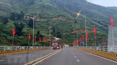 Toàn tuyến đường và cầu Móng Sến cho phương tiện lưu thông không giới hạn về tải trọng và thời gian. Ảnh: Quốc Khánh