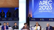 Chủ tịch nước Võ Văn Thưởng dự Phiên họp hẹp các Nhà lãnh đạo các nền kinh tế APEC. Ảnh: Thống Nhất